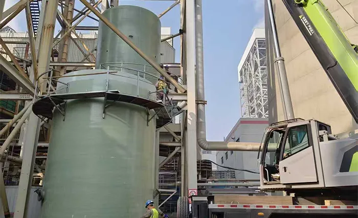 Installation of Thickening Tower at Handan Guodian East Suburb Power Plant