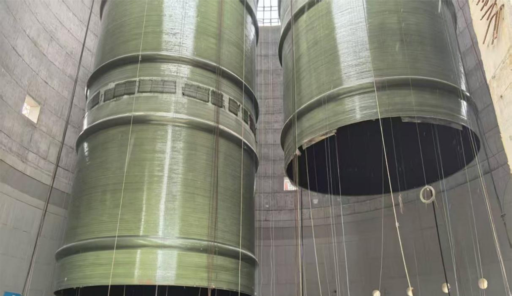 Pipezy Composite Materials Completes Integrated Installation Project of Cooling Tower Flue in Power Plant